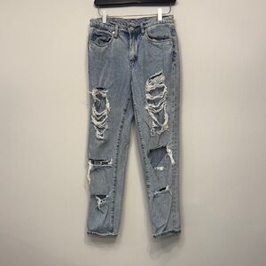 Distressed Light Blue Women's Jeans